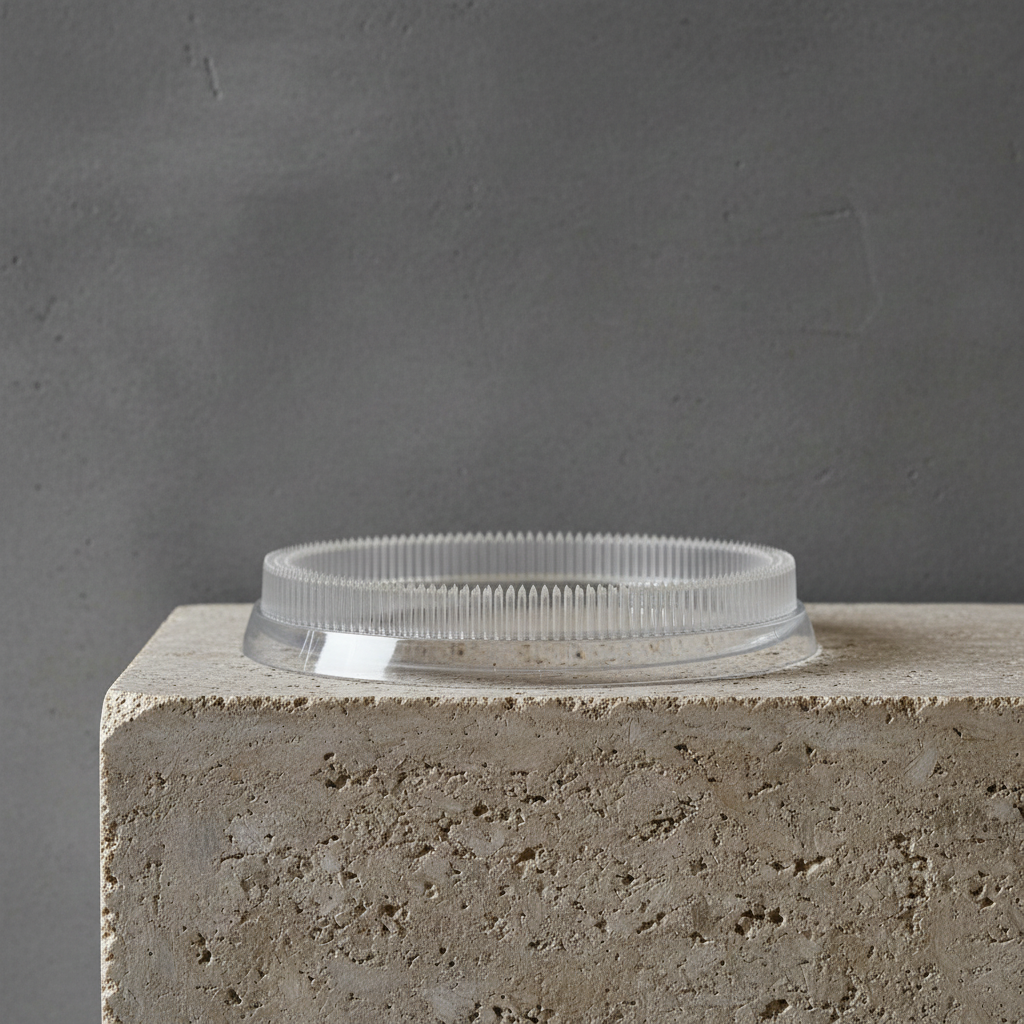 Clear acrylic kenzan ring 150 mm on display