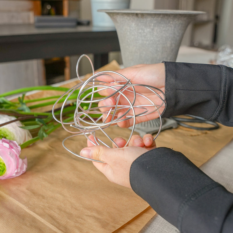 Close-up of Bonsai Wire 2mm in action, demonstrating its use in bonsai shaping and training