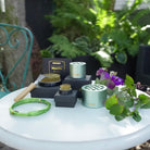 Hanataba Home Florist's start kit including hanataba bouquet twister, kenzan 70 andd 34 mm, green bonsai wire, kenzan rake and some extrra silicon discs for the bouquet twsiter flower tool