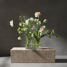Kenzan ring 150 mm floral arrangement in a clear glass cylinder vase